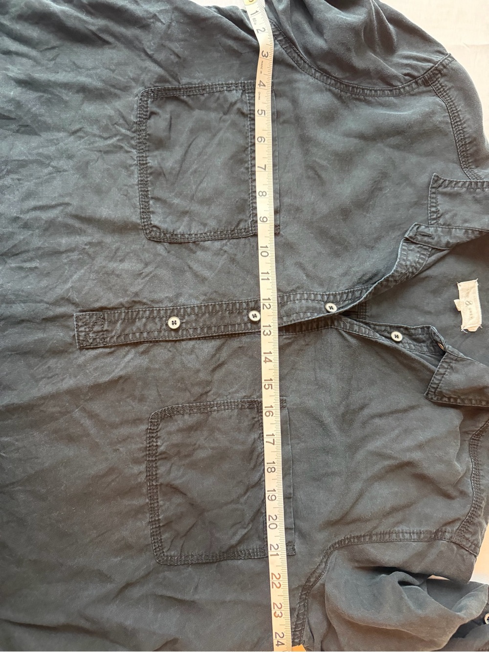 Lou & Grey Washed Black Long-Sleeve Tunic Shirt - Picture 3 of 5